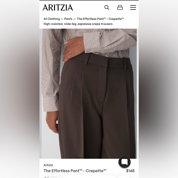 Aritzia Effortless Pants - Crepette - Picture 12 of 13